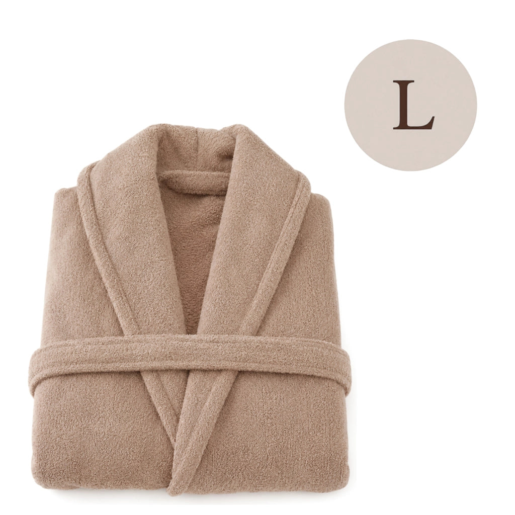 Satotite, Accappatoio 100% Cotone con Cappuccio, Marrone Sabbia
