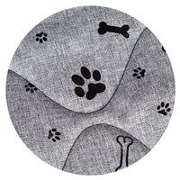 AIO FACTORY Letto per cani impermeabile 75x65cm Ossa nere