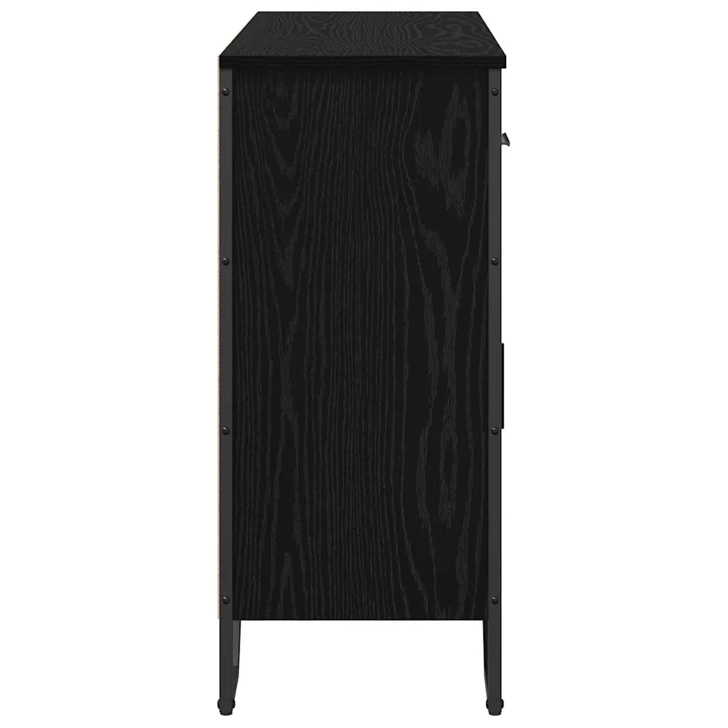 Credenza con cassetto Rovere Nero 97 x 32,5 x 74,5 cm 868778