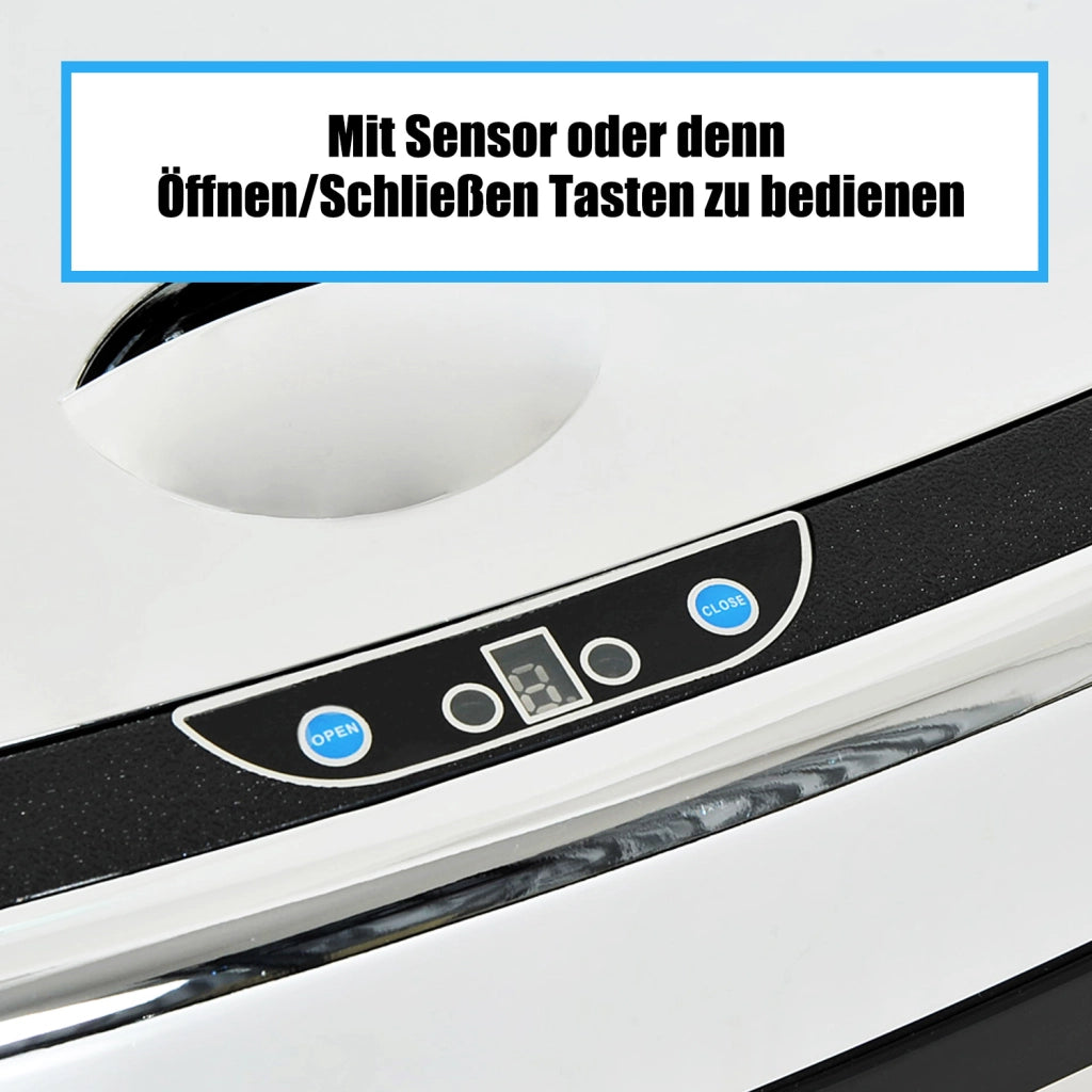 Cestino Automatico 68L con Sensore di Movimento ¨C Minimal ¨C Acciaio Inossidabile Argento