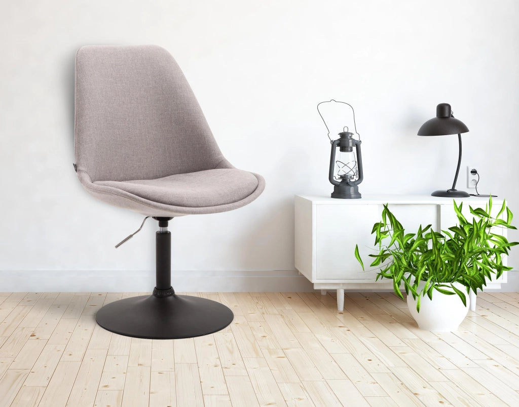 Sedia da pranzo MAVERICK in tessuto grigio,nero