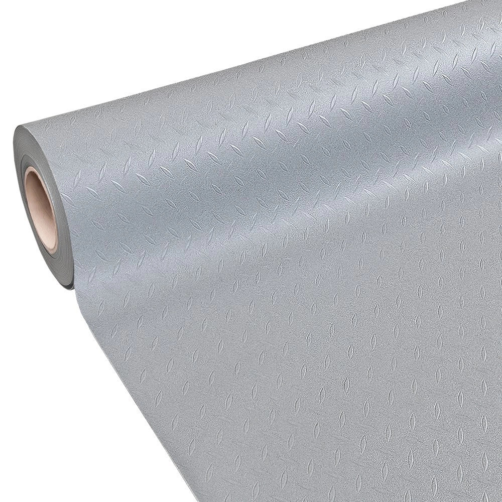 Rotolo Passatoia Copri Pavimento Gomma Pvc Ruvida Antiscivolo Tappeto Lamiera Isolante Grigia 100x2000 cm
