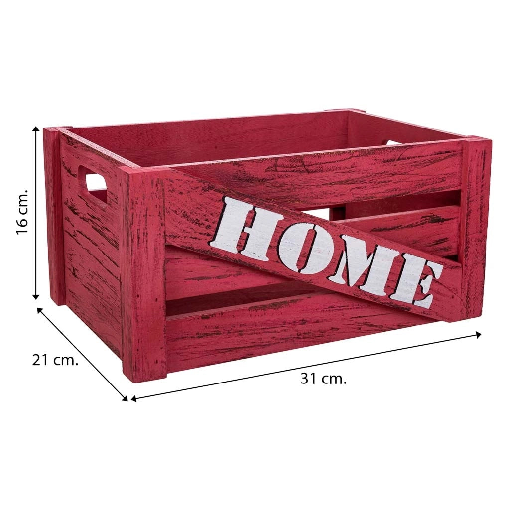 Set cassetti in legno 2 pezzi 36x26x18 -31x21x16h cm