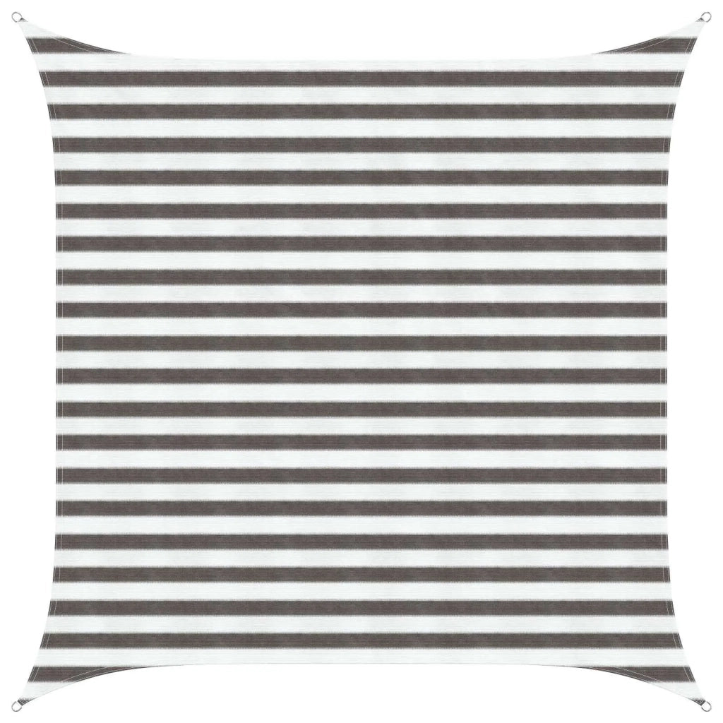 Telo Ombra-Vela Ombreggiante-Parasole a Vela Grigio chiaro e bianco 2,5 x 2,5 m HDPE