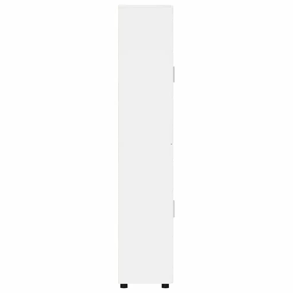 Credenza con lo scaffale FLORIN Bianco Lucido 60 x 35 x 182 cm
