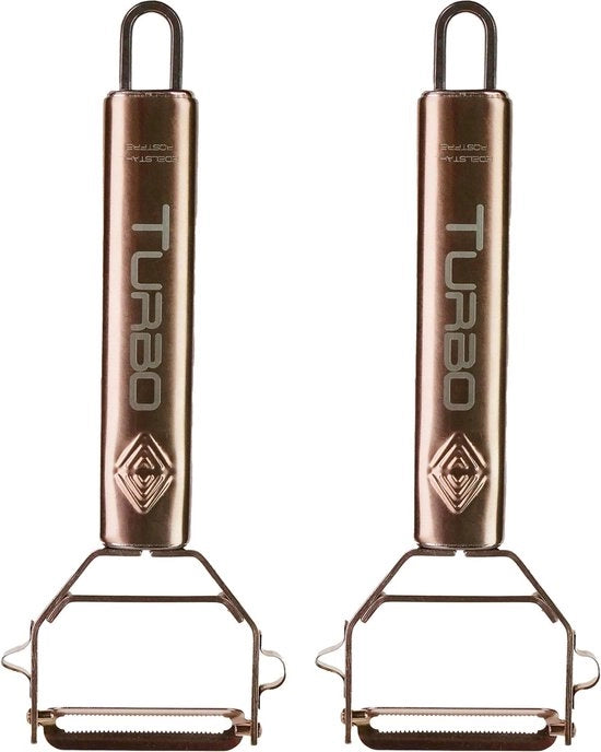 Schiller per turbina, schiller a doppia velocità, acciaio inossidabile, rosso per verdure e frutta, funzione reversibile con pendolo per mani destre e sinistre, 2 pezzi