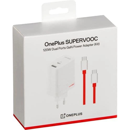 OnePlus SUPERVOOC GaN Dual caricabatt. (120W) bianco