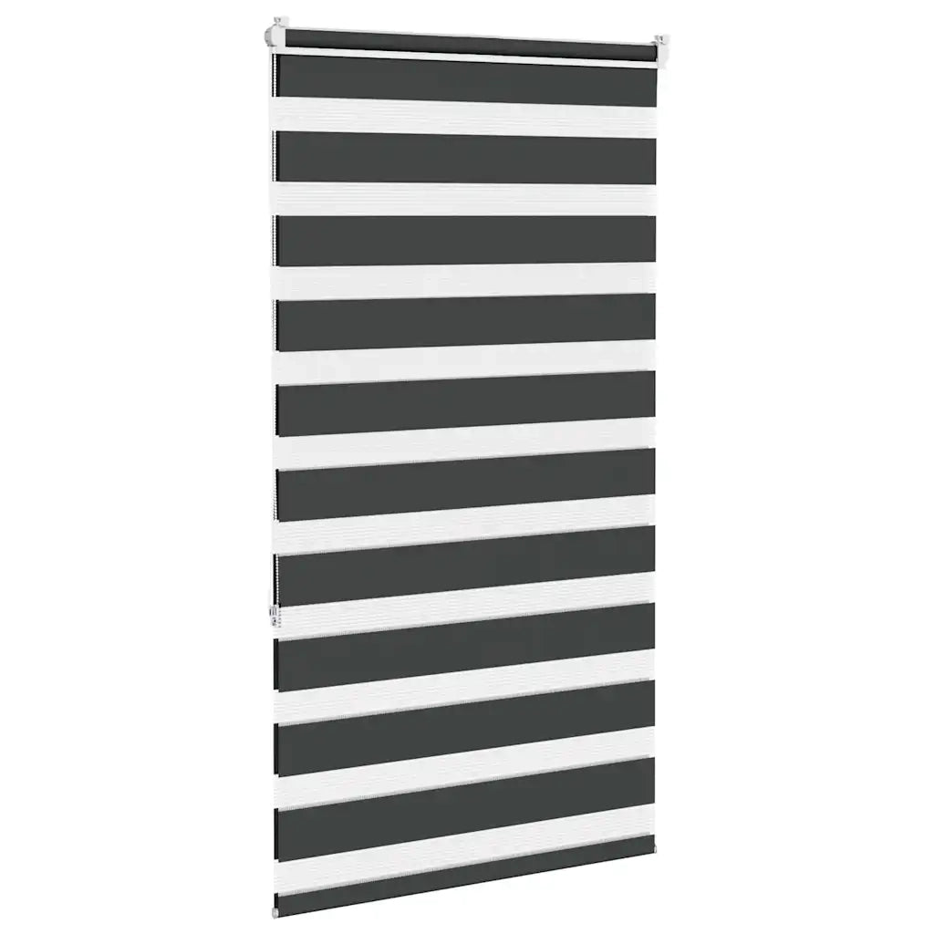 Tenda a Rullo Zebra Nero Larghezza Tessuto 85,9 cm Poliestere
