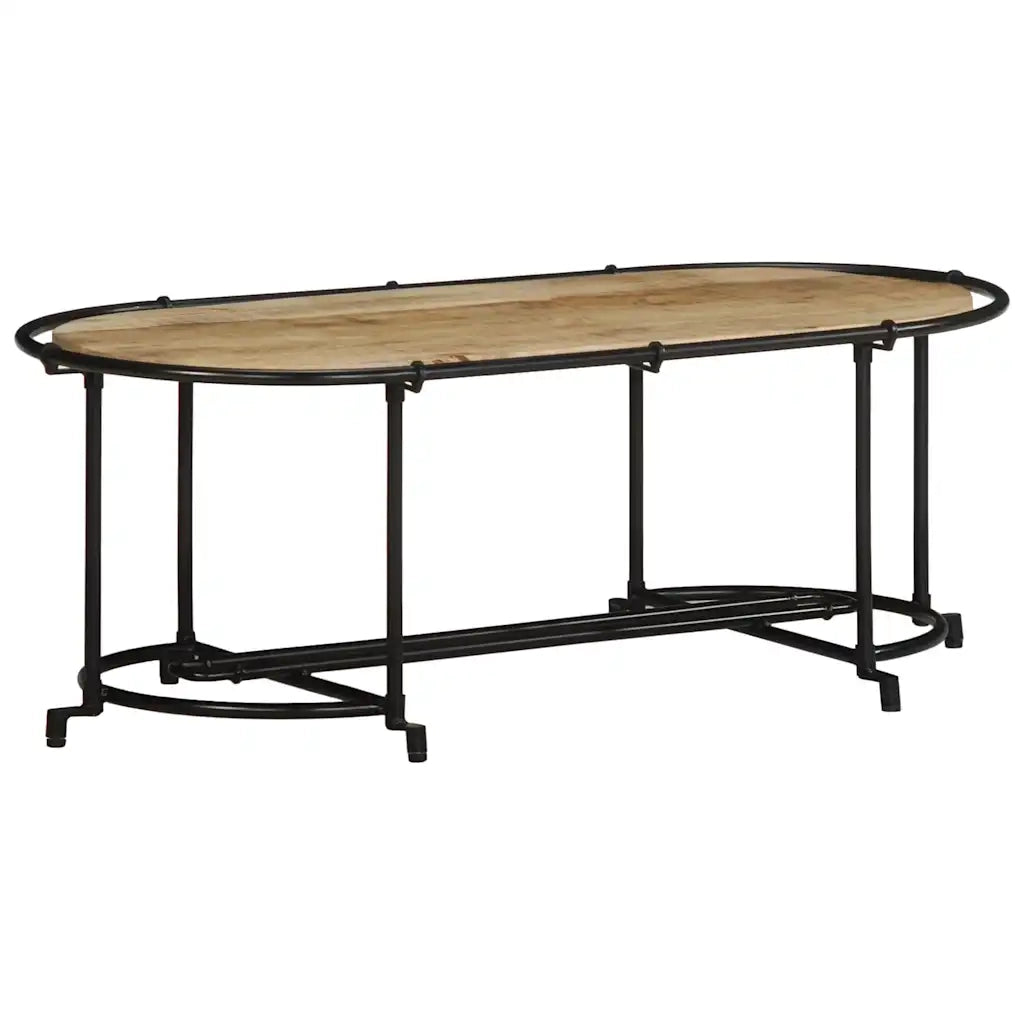 Tavolino da salotto | Tavolino da caff¨¨ | Tavolino da Soggiorno 110x55x40 cm Legno Massello di Mango Grezzo