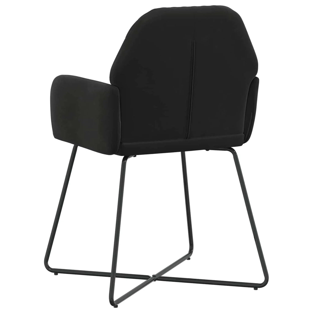 Sedie da pranzo 2 pcs Velluto (V) Nero 55 x 50 x 84 cm 42034371