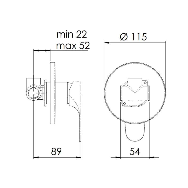 Rubinetto doccia incasso - serie class line