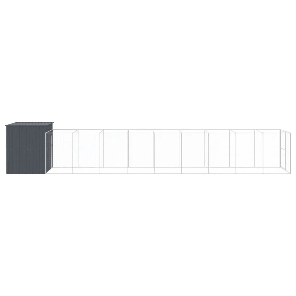 Cuccia per cani con recinto 214 x 1069 x 181 cm antracite 02_0043477