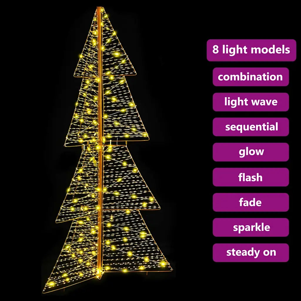 Albero di Natale con 160 LED Bianco caldo 150 cm PET