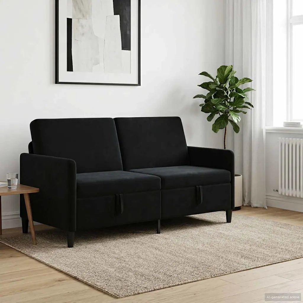 Divano con Storage Nero 172 x 78 x 87 cm Poliestere 42036967