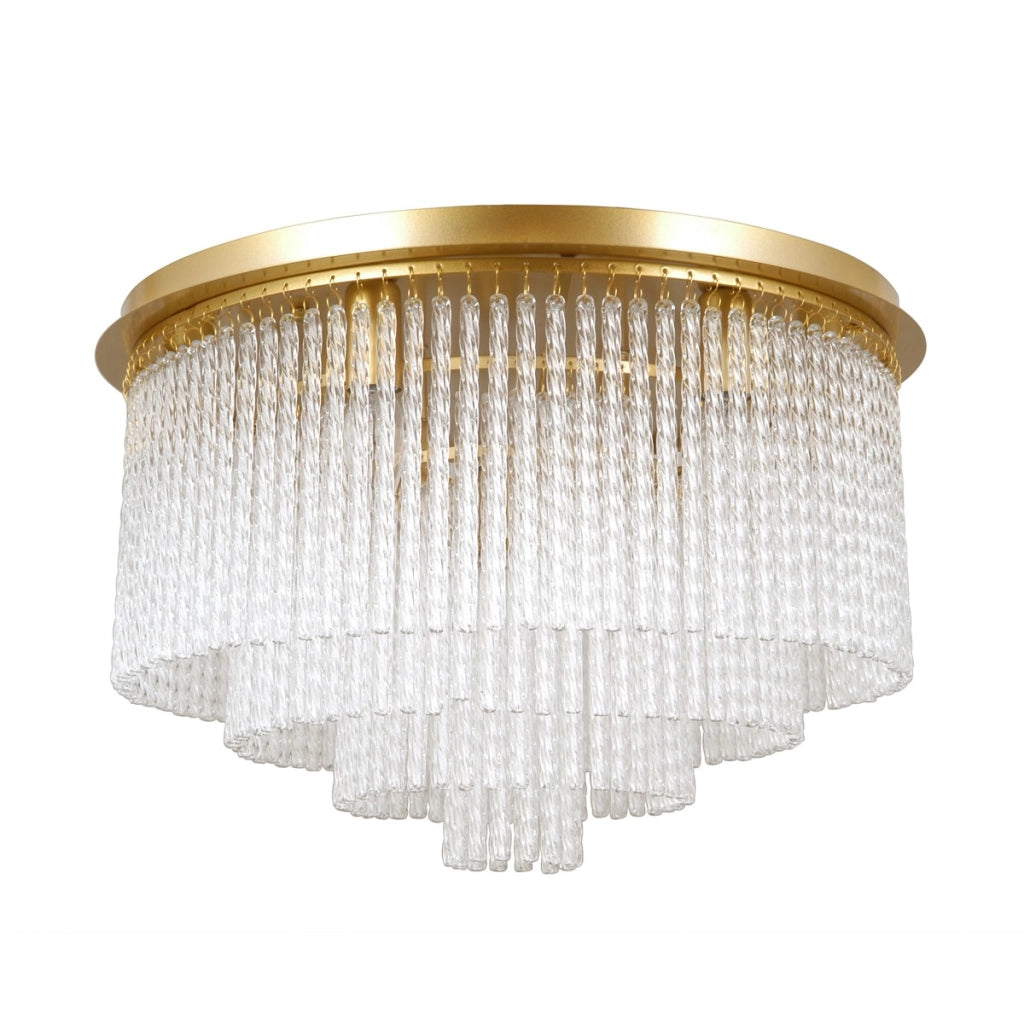 Lampada da soffitto Naute 9xE14 oro vetro Italux