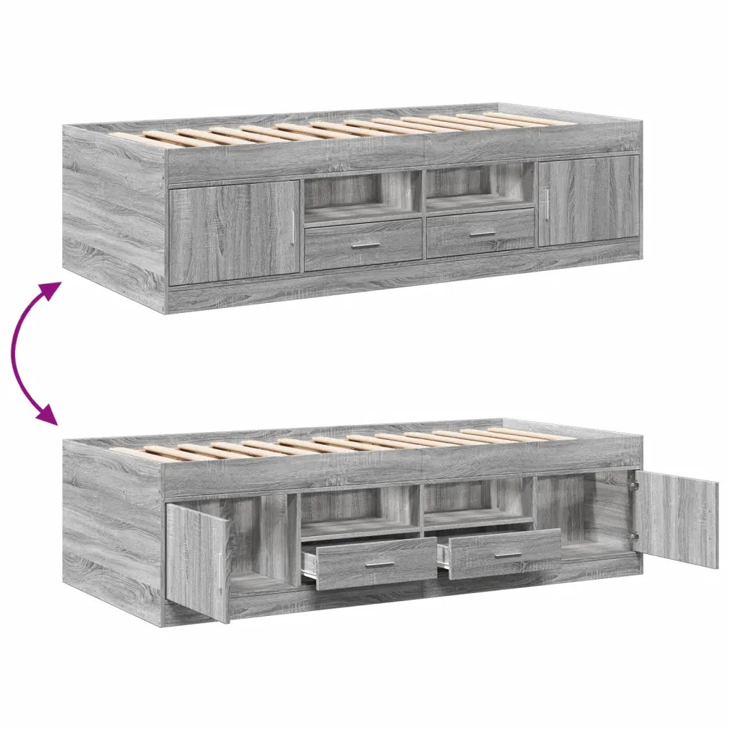 Divano Letto con Cassetti senza Materasso 100x200 cm