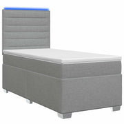 Letto box spring con materasso Grigio Chiaro 100 x 200 cm 3454796