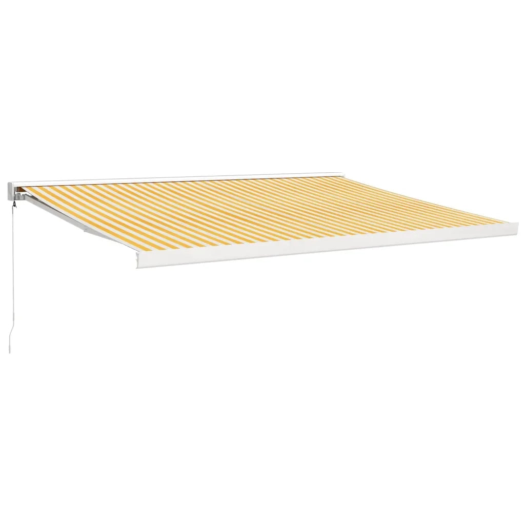 Tenda Retrattile Gialla e Bianca 4,5x3 m in Tessuto e Alluminio 3154534