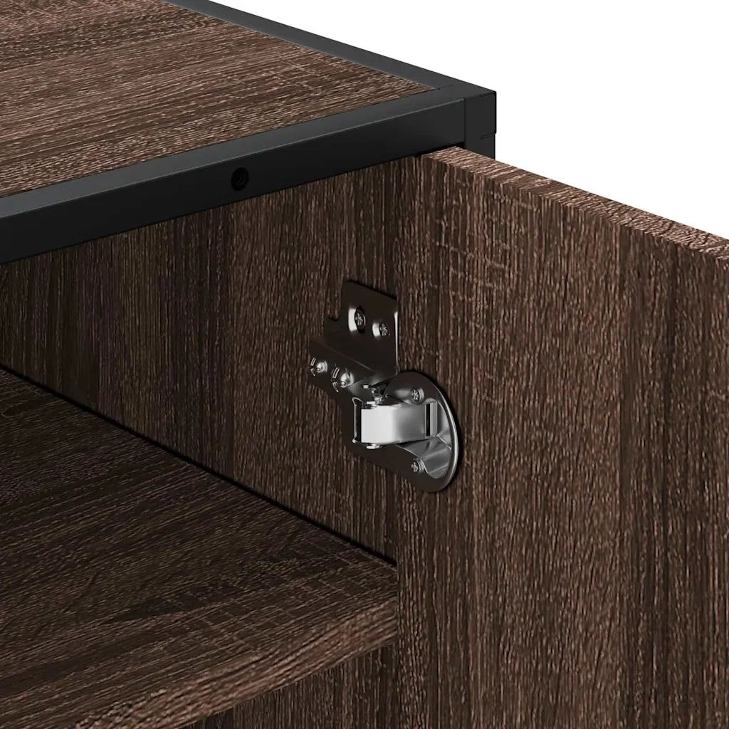Scarpiera-Scaffale per scarpe Rovere Marrone 48x38x97,5 cm in Legno Multistrato 130328
