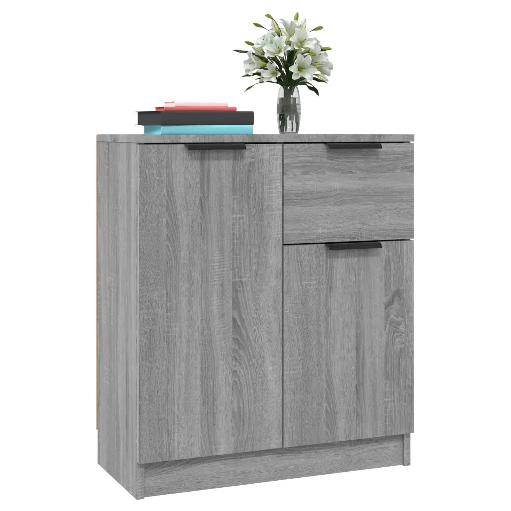 Credenze 2 pz Grigio Sonoma 60x30x70 cm in Legno Multistrato 3115818
