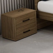Comodino Noce Naturale 2 cassetti 36x52xH 43