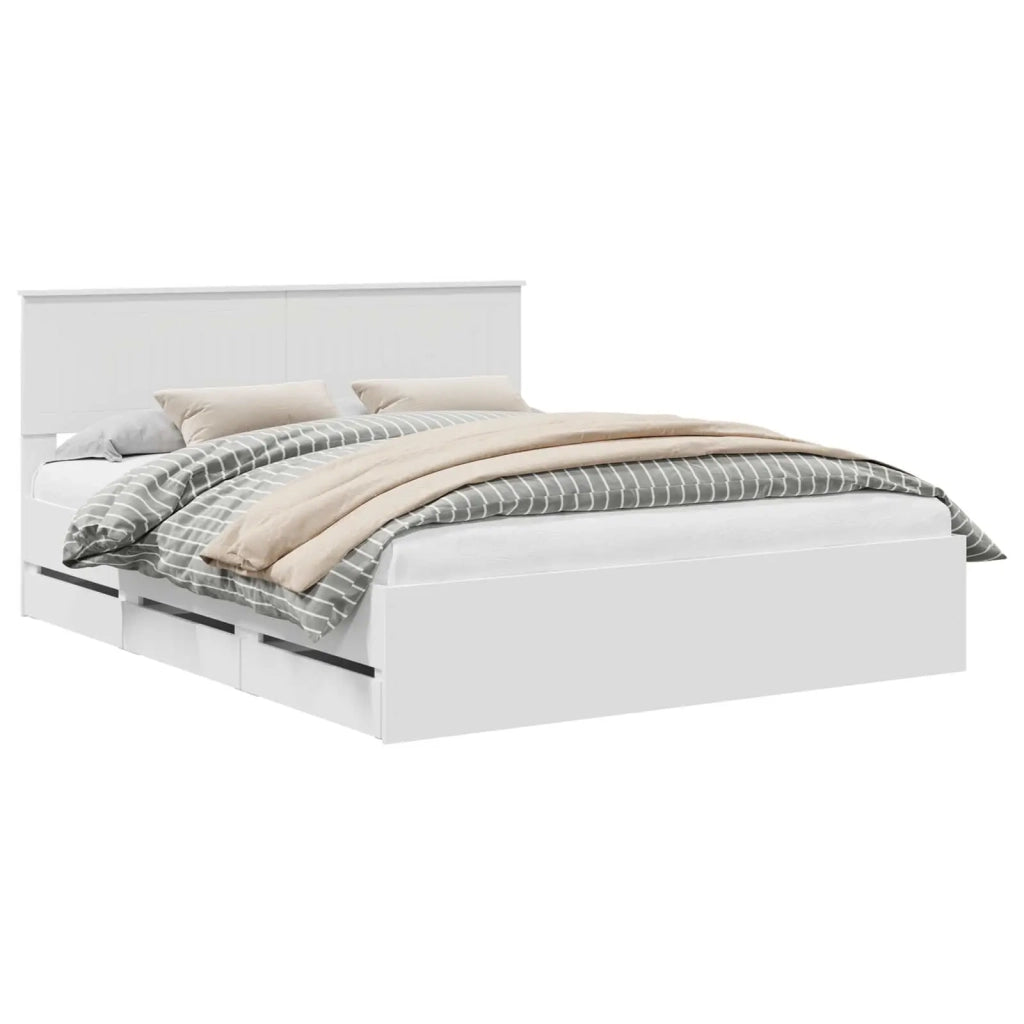 Struttura del letto Bianco 160 x 200 cm Legno Ingegnerizzato 3410686