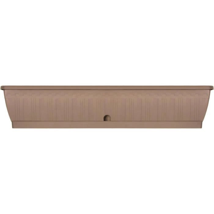 Jardiniere - GARDEN ID Terraflor - Tortora 100 cm - Durabilità - Riserva d'acqua - Riciclato e riciclabile al 100% - Volume per le piante.