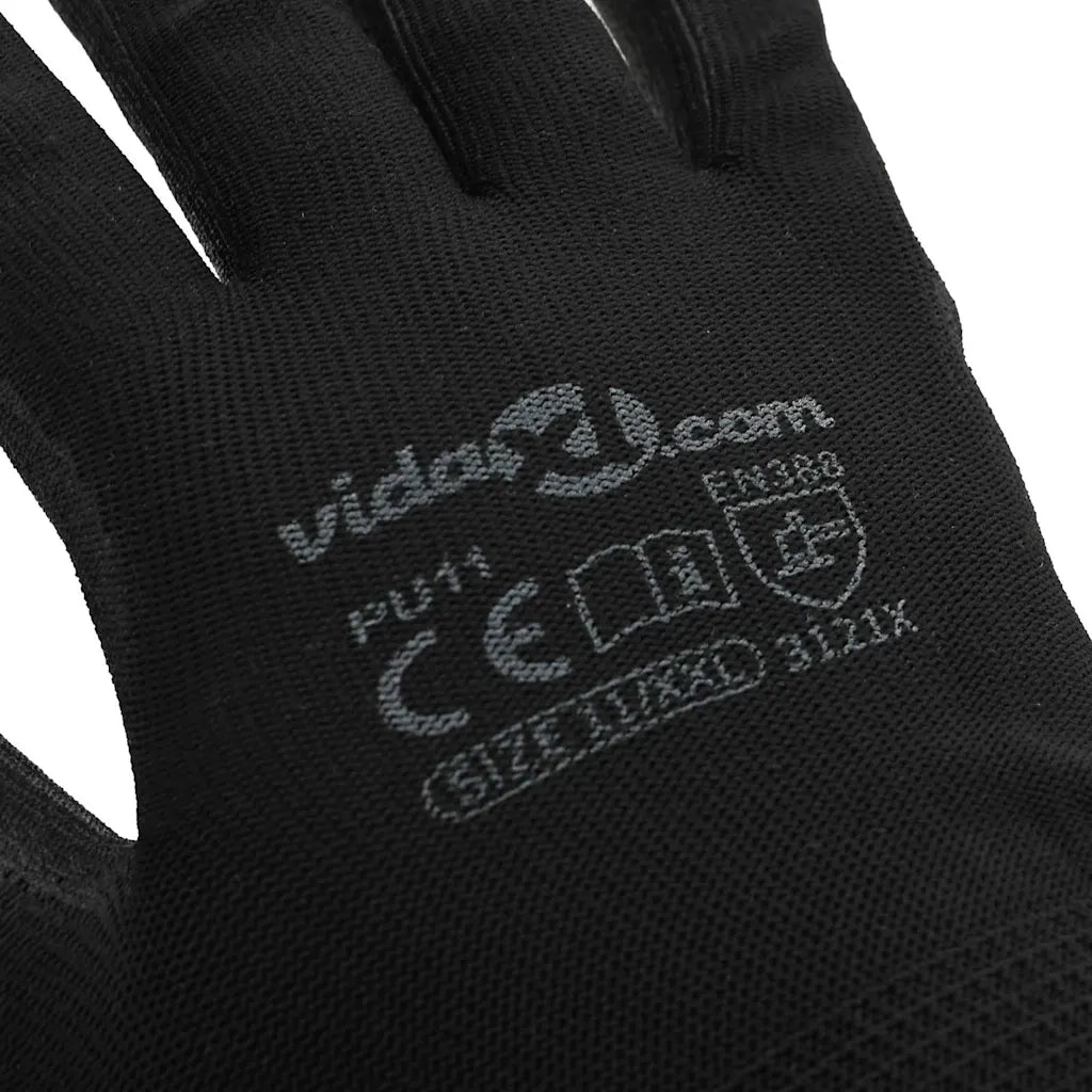 Guanti da Lavoro 24 pcs Nero 11 / XXL Poliestere