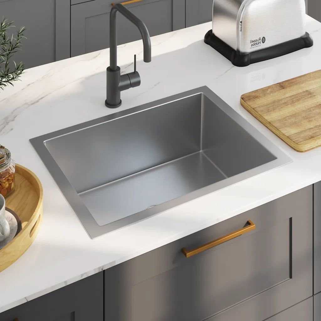 Lavello da Cucina Lavorato a Mano con Filtro in Acciaio Inox cod mxl 52801