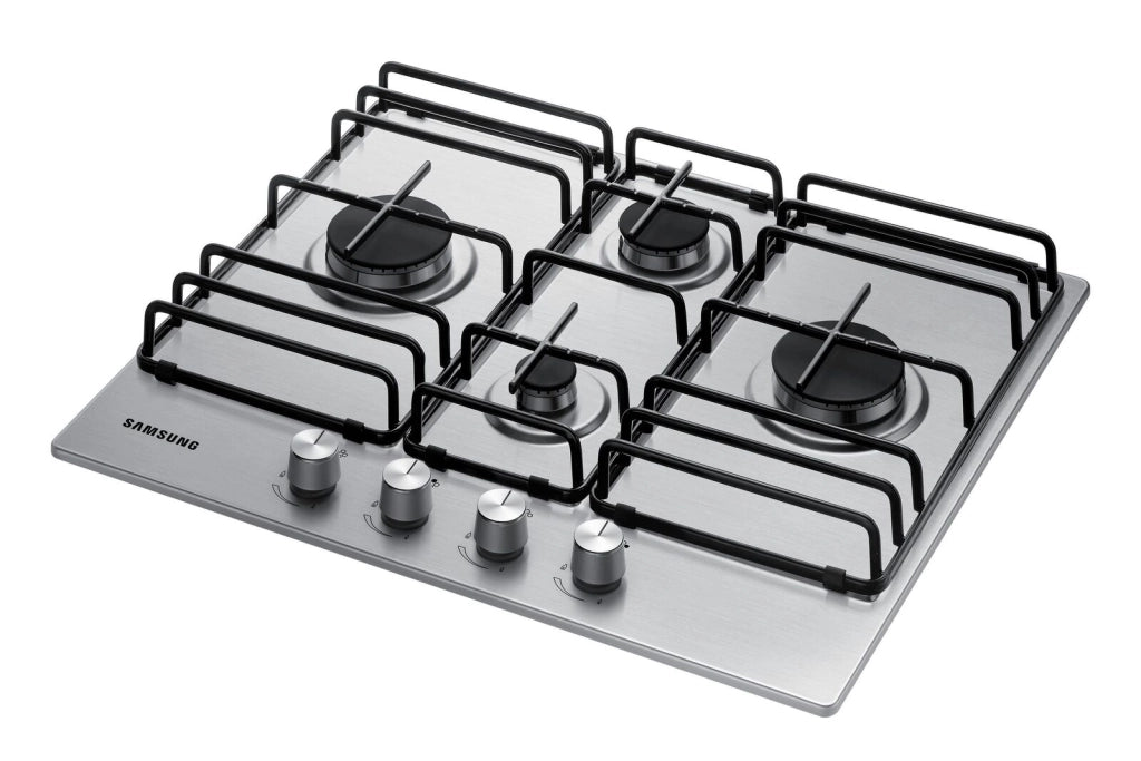 Samsung NA64H3110BS Piano Cottura a Gas 4 Zone Knob Dial Griglie Smaltate 60 cm Acciaio Inox