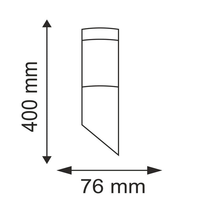 Applique esterna inclinata grigia E27 Oslo Polux 300935