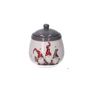 Barattolo ceramica con gnomi cm ø11h25