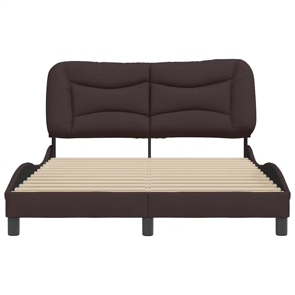 Giroletto senza Materasso Hvar Marrone Scuro 120x200 cm Tessuto 3207761