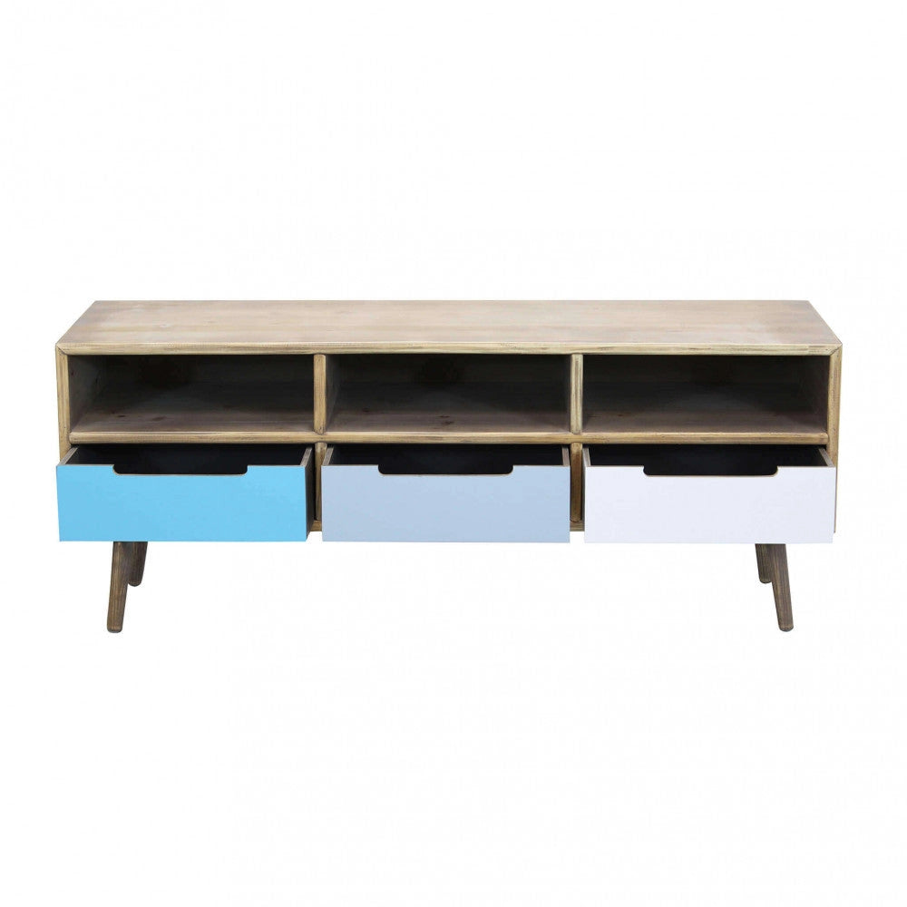 Mobile TV Tiburg 120x35,5x29,5 h cm in MDF Multicolor