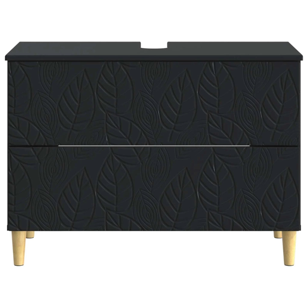 Armadio per Lavabo da Bagno DELFT Nero 82 x 41 x 59 cm 897016