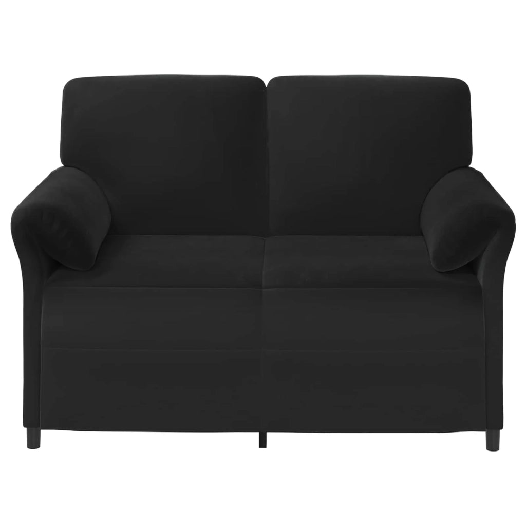 Divano a 2 Posti Nero 138 x 83 x 95 cm Velluto 42033945
