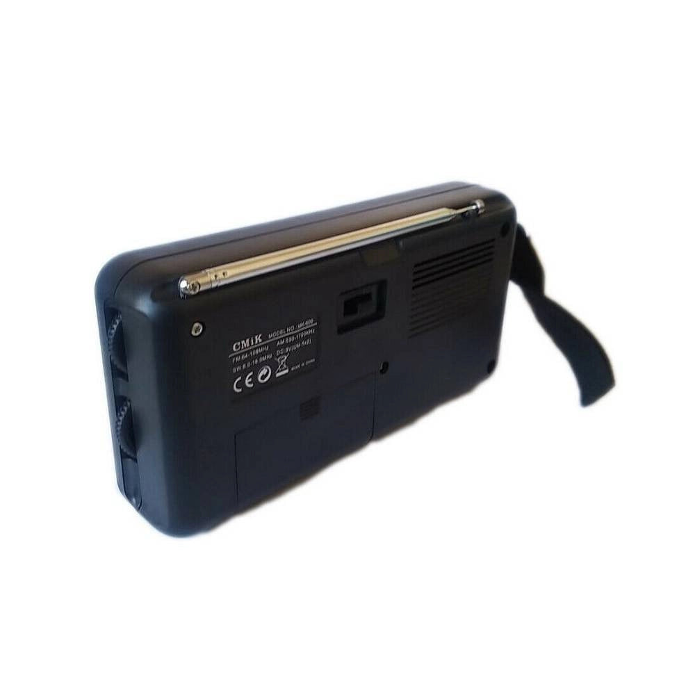Trade Shop - Mini Radio Portatile Radiolina Fm Vintage Lettore Mp3 Usb Microsd Cmik Mk-609 -