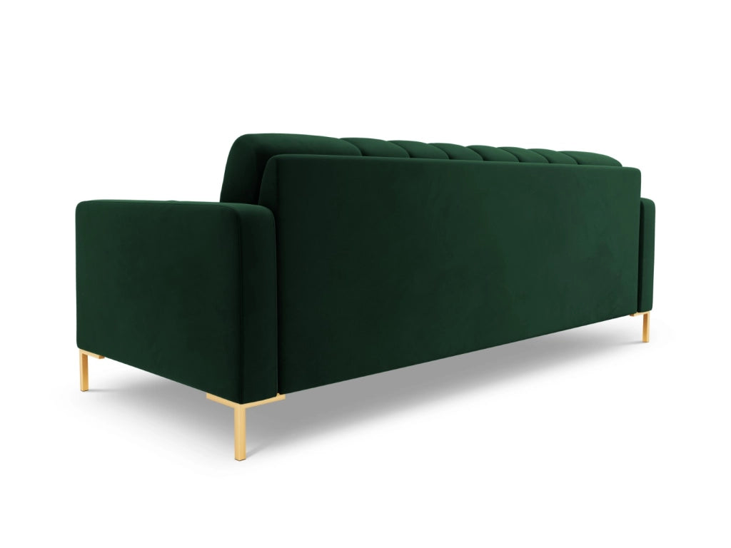 Cosmopolitan Design - Divano "Bali" 4 posti in velluto verde bottiglia 
