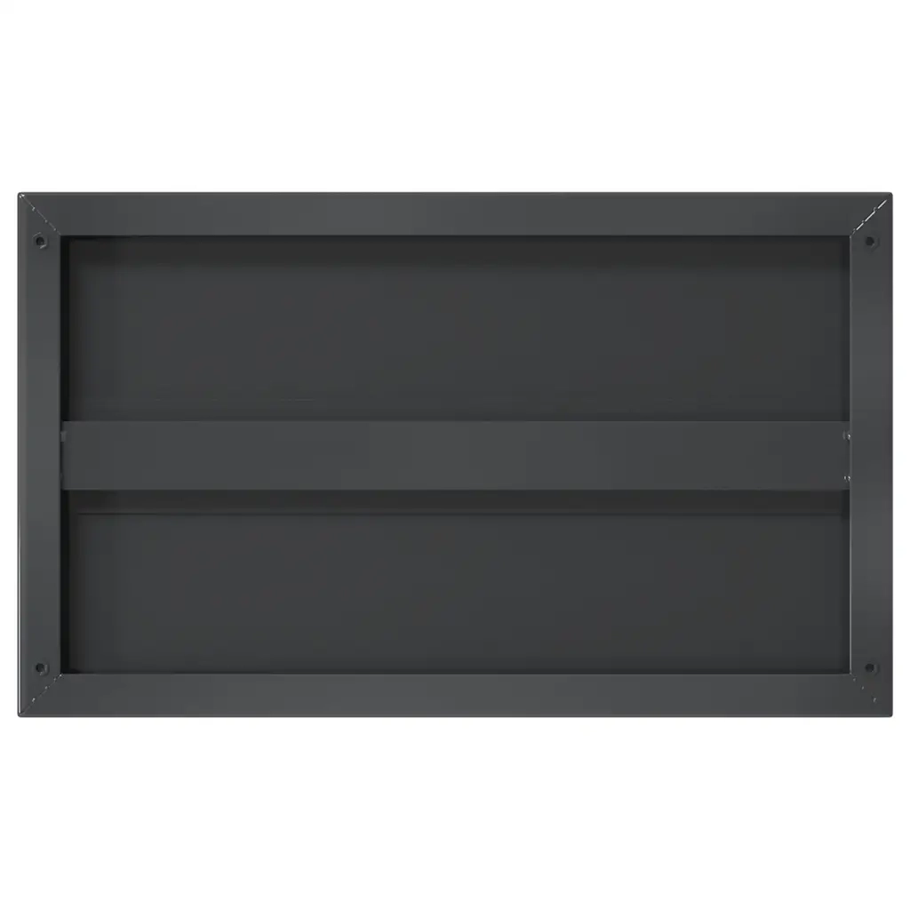 vidaXL Mensole a Muro 2 pz 50x30x3 cm Nero in Acciaio Inossidabile