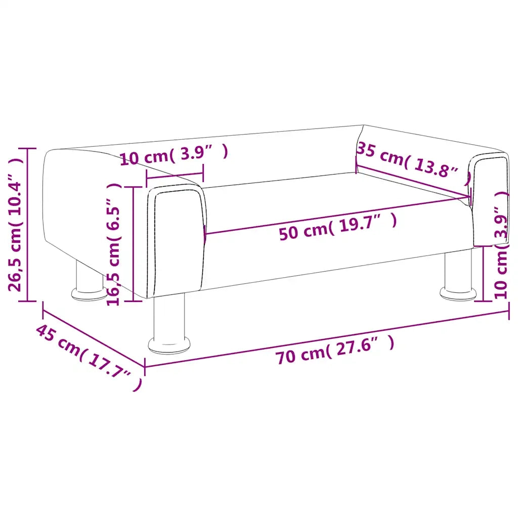 Divano | Divano da soggiorno | Sofa per Bambini Nero 70x45x26,5 cm in Velluto