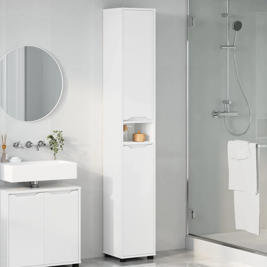 Mobile da Bagno | Armadio da bagno Bianco 30,5 x 30 x 195 cm Legno multistrato