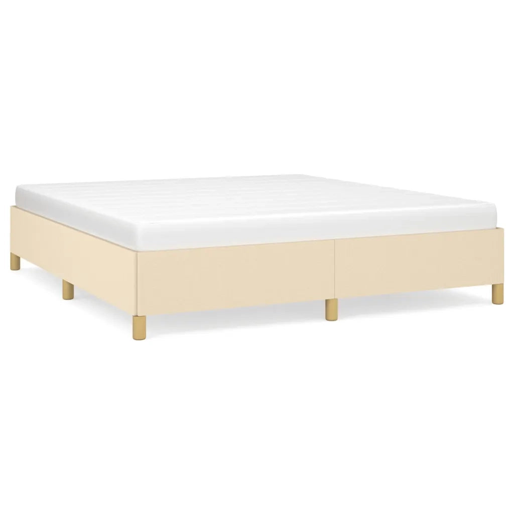 Struttura Letto a Rete a Molle Crema 160x200 cm in Tessuto 3120974