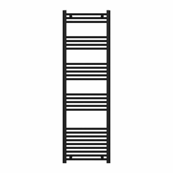 RADIATORE TERMOARREDO SCALDASALVIETTE NERO OPACO CON TUBOLARI Ø25MM MODELLO ELVIA - MM 1230X450 WATT 532 INT.400  - MAM