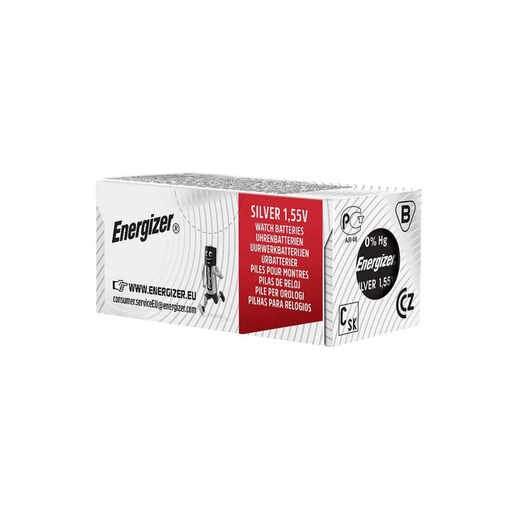 Batteria a bottone al ossido d'argento 1,5V 63mAh Tipo 394/380 SR45 per orologi Argento ENERGIZER