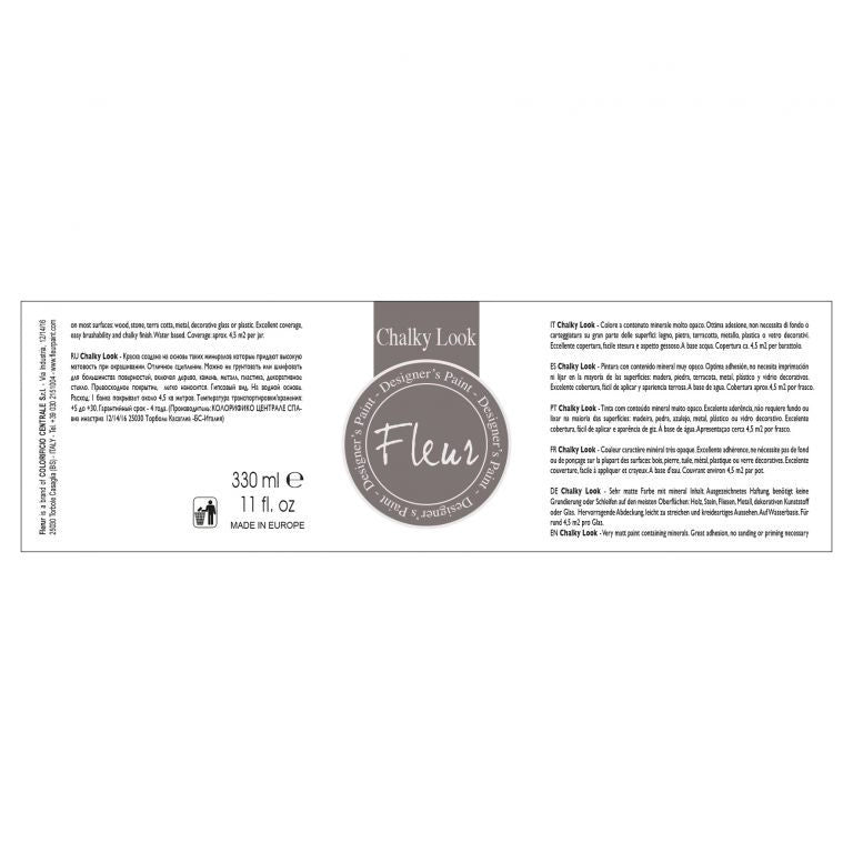 COLORE OPACO FLEUR CHALKY EFFETTO GESSO 330 ML F03 CHALK WHITE