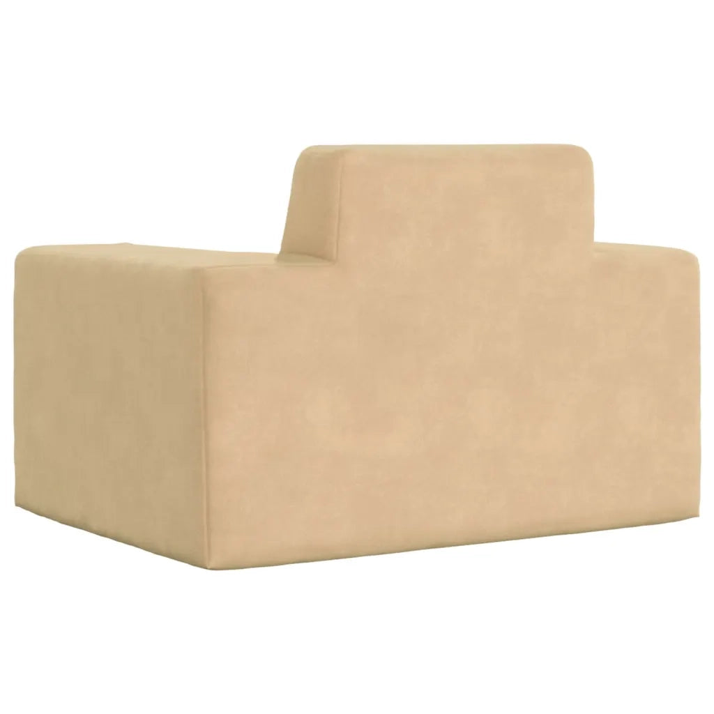 Divano per Bambini Crema in Morbido Peluche cod mxl 25673