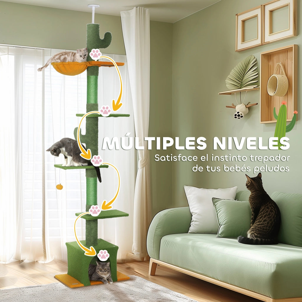 Albero per gatti ¨C zephmum ¨C Verde 230-275 cm