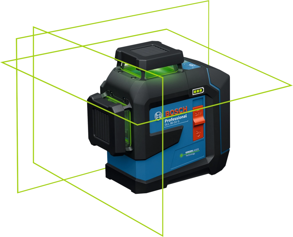 Livella laser Bosch Professional GLL 80-33 G 0601065500 3x360° verde