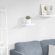 Scaffale a Parete Bianco Lucido 23x23,5x3,8 cm in MDF 323739