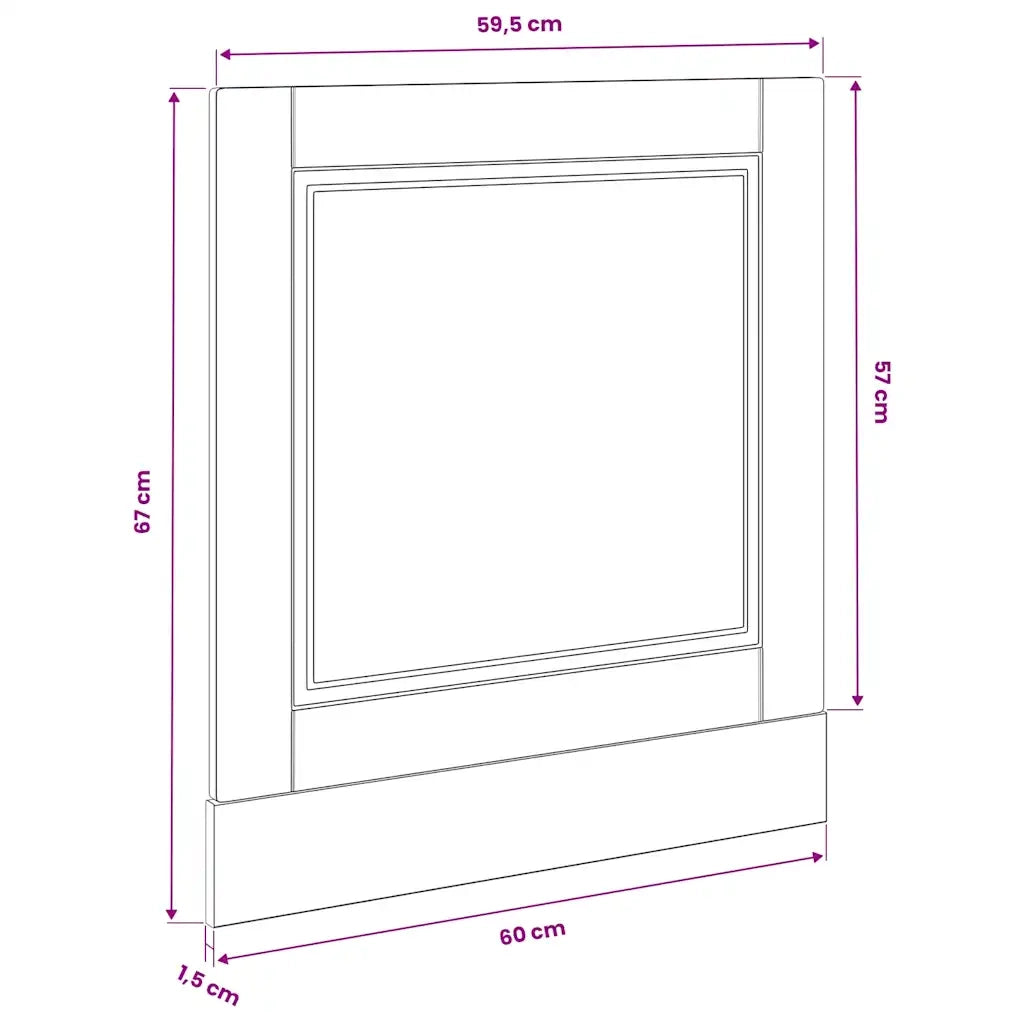 Pannello Lavastoviglie Porto Legno Vecchio 60x1,5x57 cm 854145